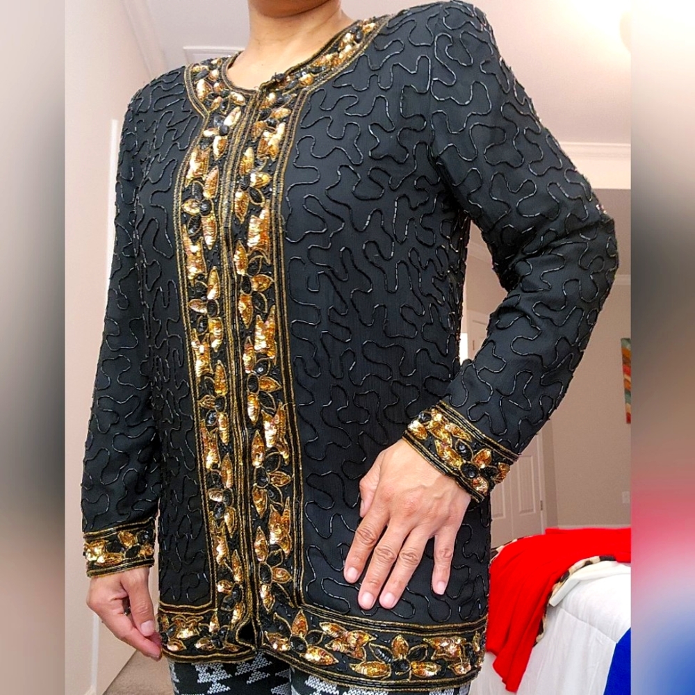 Beaded Sequined Top - Picture 2 of 9